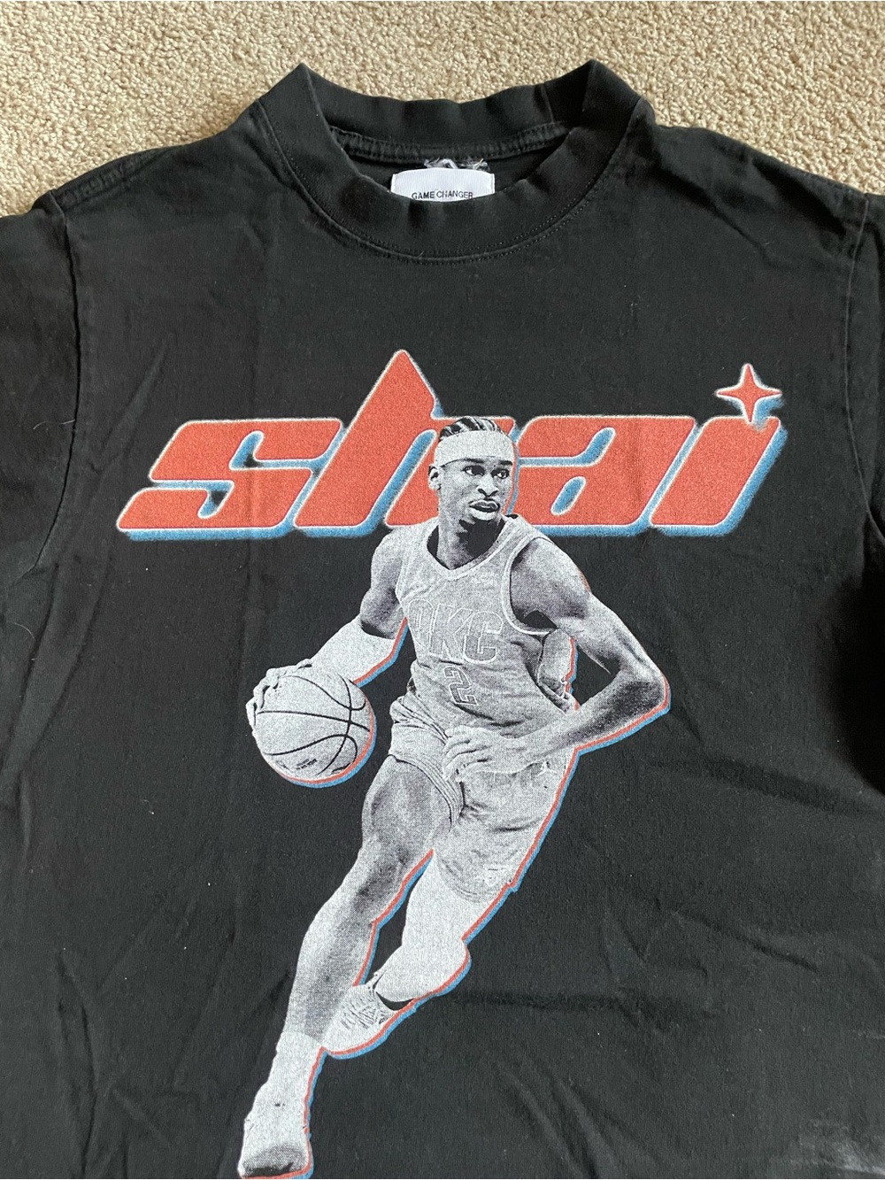 Black Graphic Basketball Tee - Shai Design